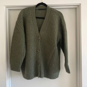 Jenni Kayne Cocoon Cardigan Sweater in green Size XS NWT